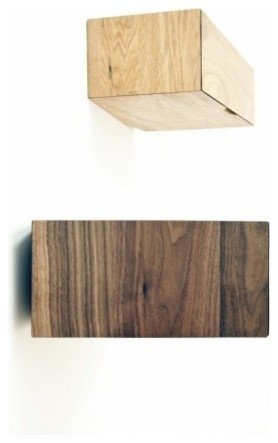 Debra Folz Design Askew Shelves - Walnut, Left Facing