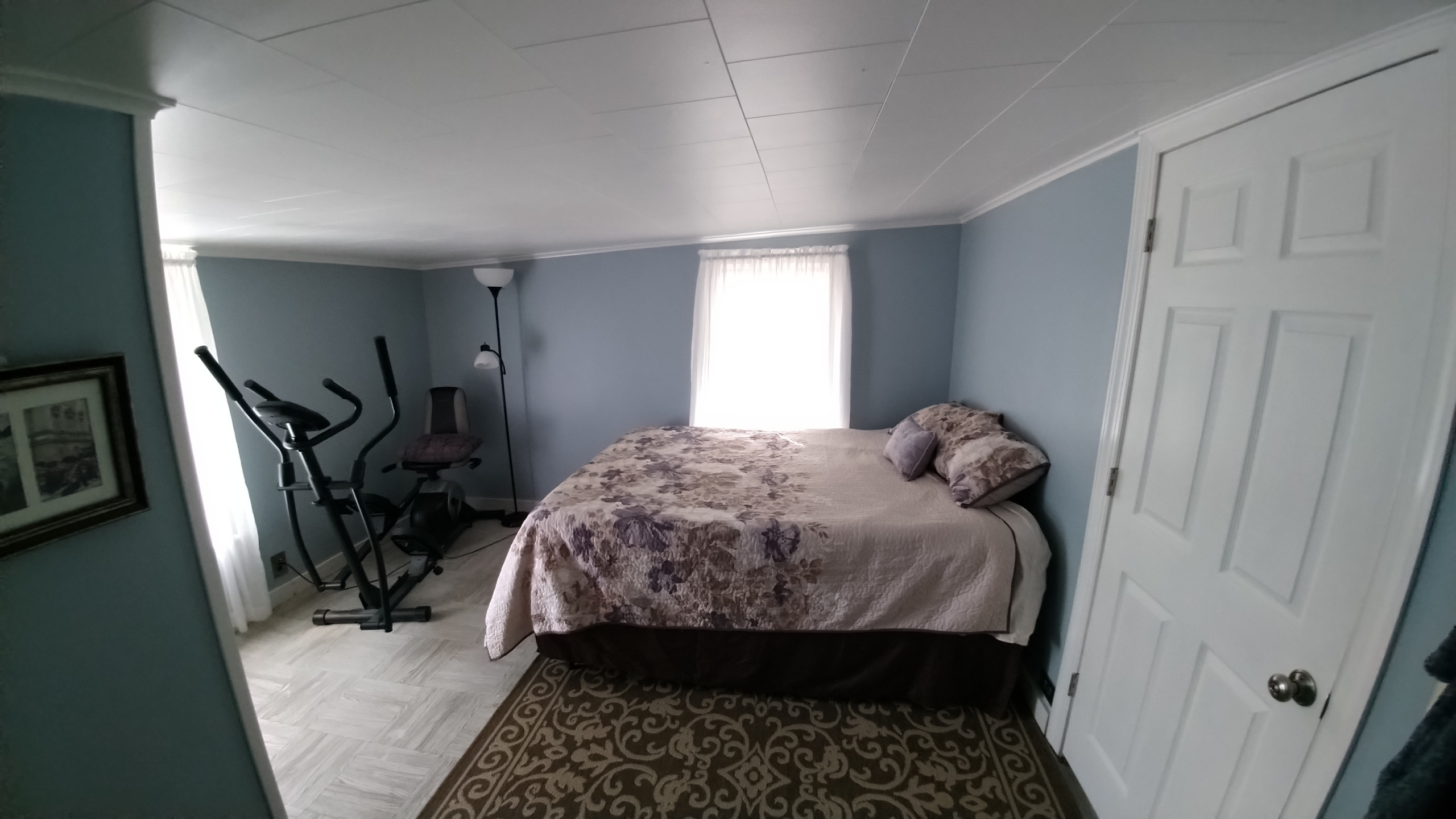 upstairs drywall/ trim replacement and paint