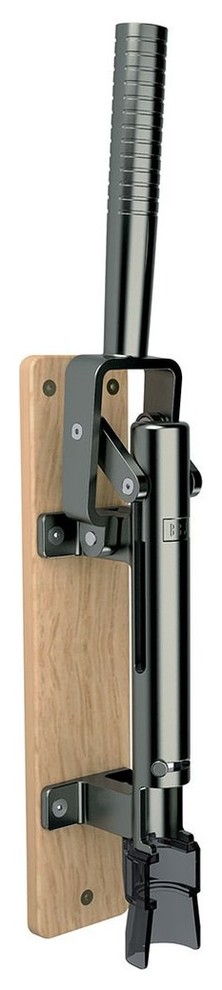 BOJ Professional Wall-mounted Corkscrew & Wood Backing Model 110, Black Nickel