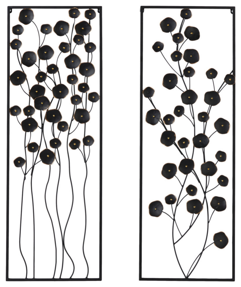 Farmhouse Black Metal Wall Decor 91450 Contemporary Metal Wall Art