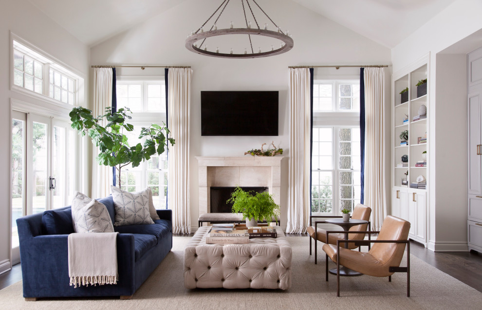 Living room - transitional living room idea in Austin