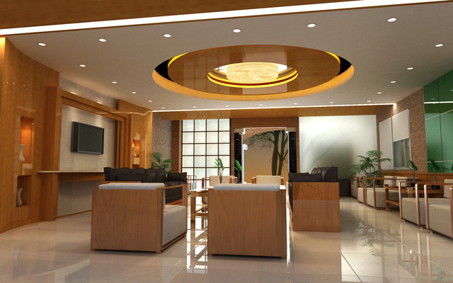 Clean Detailed Office Reception Contemporary Entry