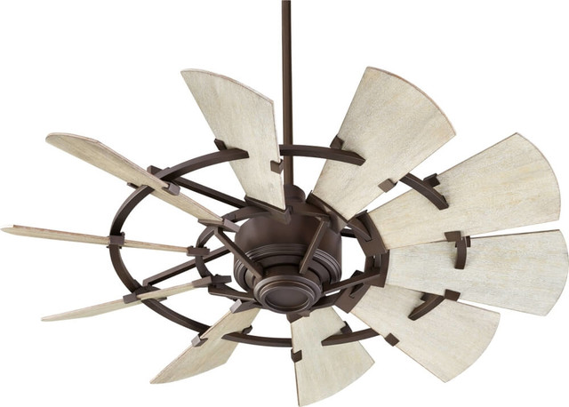 44 Windmill Oiled Bronze Transitional Ceiling Fan Farmhouse