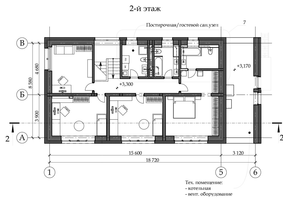 Коттедж из красного кирпича