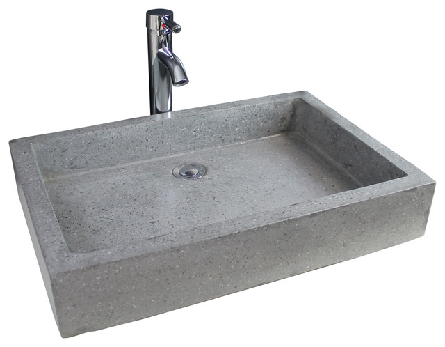 Timbre Bathroom Vessel Sink, Anthracite, 60 cm