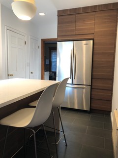 Voxtorp White And Walnut Ikea Kitchen In Staten Island