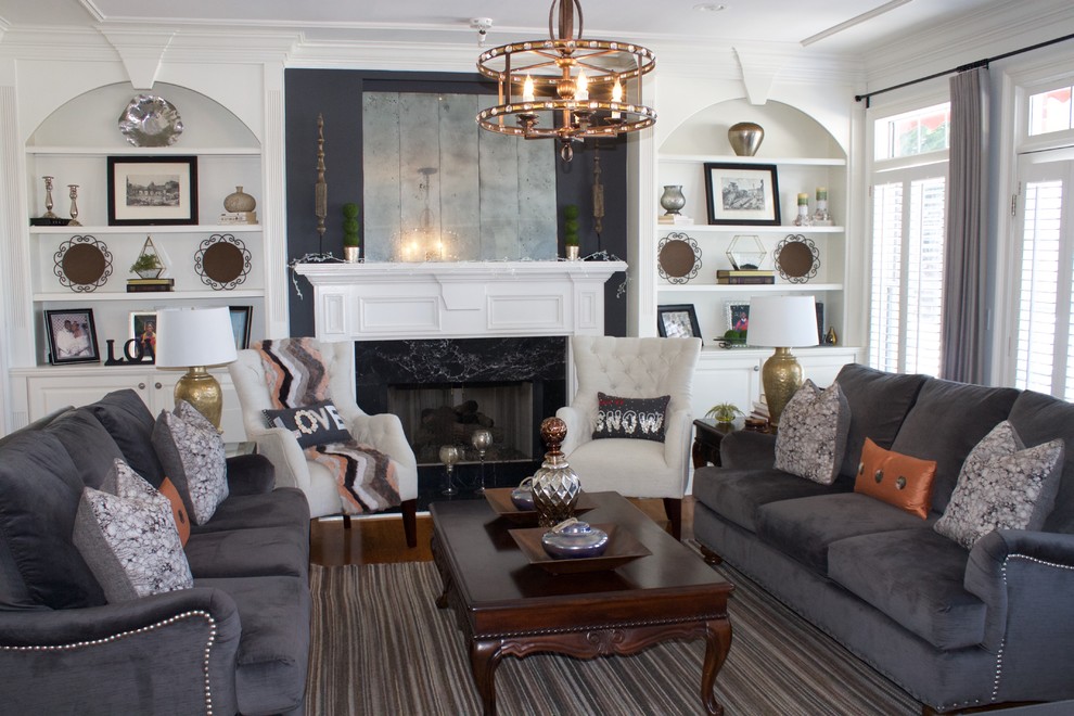 Transitional home design photo in Atlanta