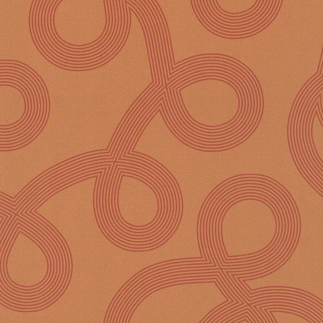 Sequoia Red Abstract Geometric Contemporary Vinyl Decorative C Upholstery Fabric