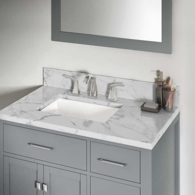 12 X16 X7 5 Porcelain Rectangular Undermount Bathroom Vanity Sink Contemporary Sinks By Allora Usa Houzz - What Sizes Do Undermount Bathroom Sinks Come In
