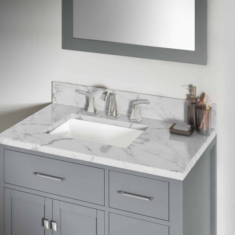 In Stock 12x16x75 Porcelain Rectangular Undermount Bathroom Vanity Sink Contemporary Bathroom Sinks By Allora Usa Houzz