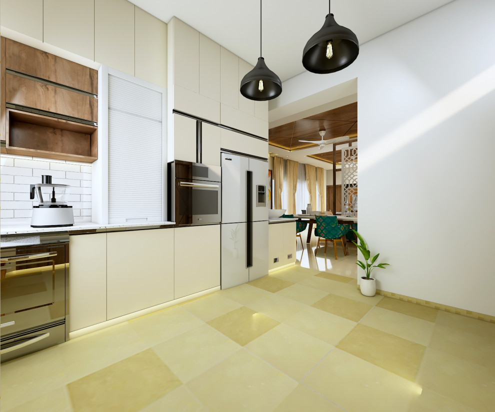 This is an example of a world-inspired kitchen in Chennai.