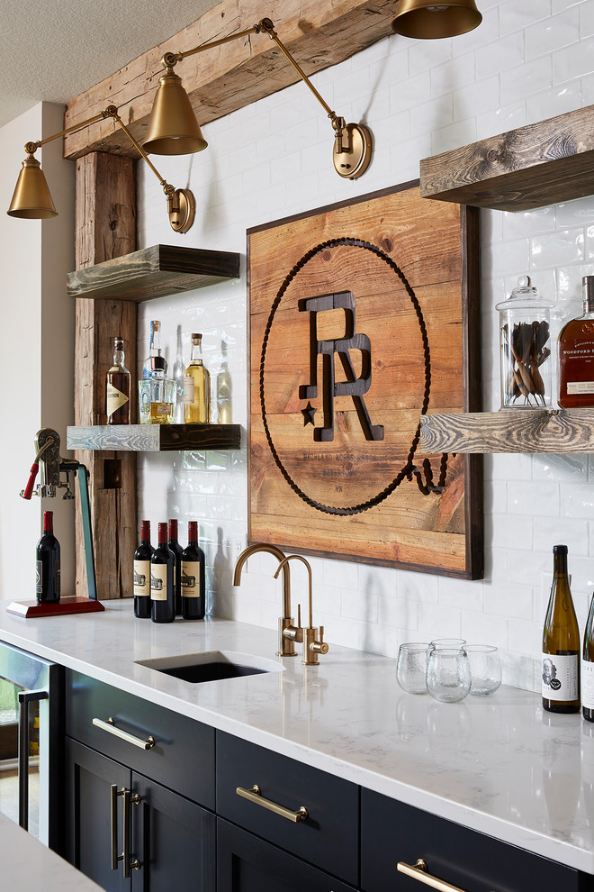 Oxford Ave Farmhouse Home Bar Minneapolis By Carla Bast Design Houzz 9428