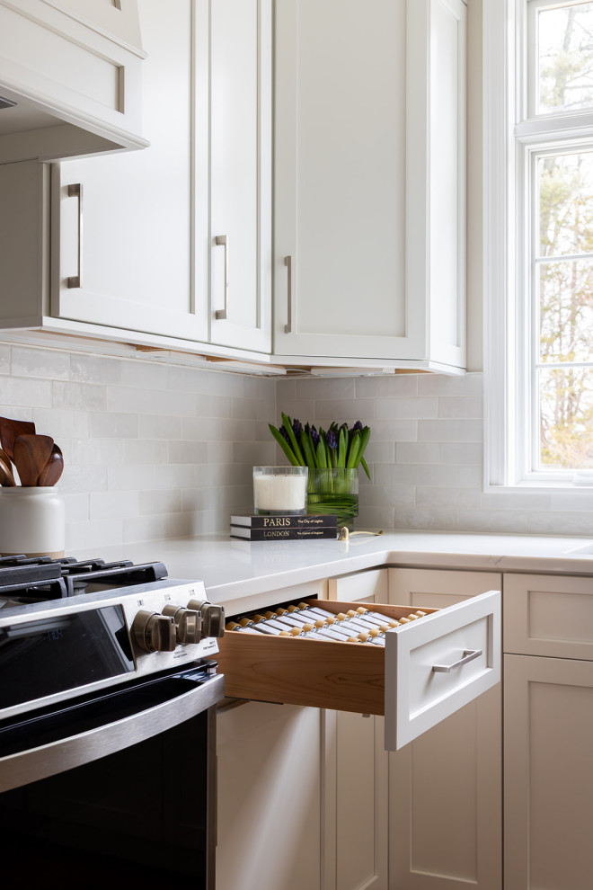 Inspiration for a transitional kitchen remodel in Boston