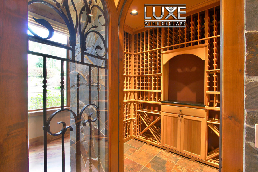 Inspiration for a traditional wine cellar in Seattle.