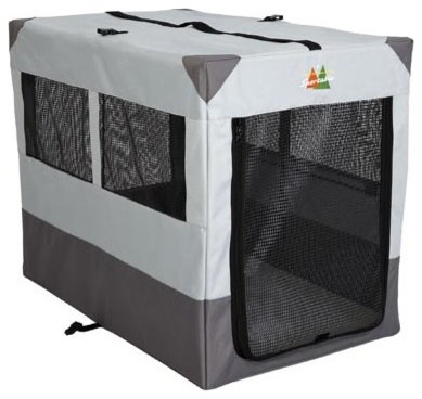 Midwest Canine Camper Sportable Crate, Gray, 42"X26"X32"