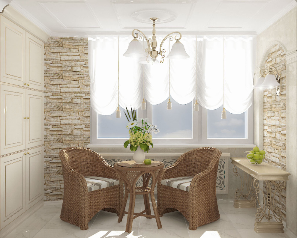 Квартира в бежевых тонах в стиле неоклассика