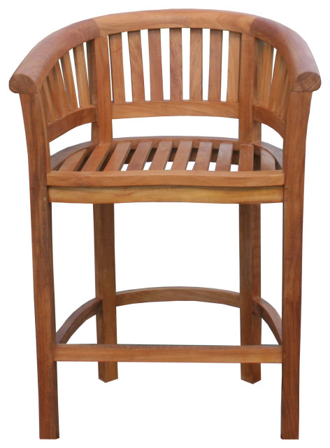 Teak Wood Peanut Indoor Outdoor Barstool Made From A Grade Teak Wood Peanut Indoor Outdoor