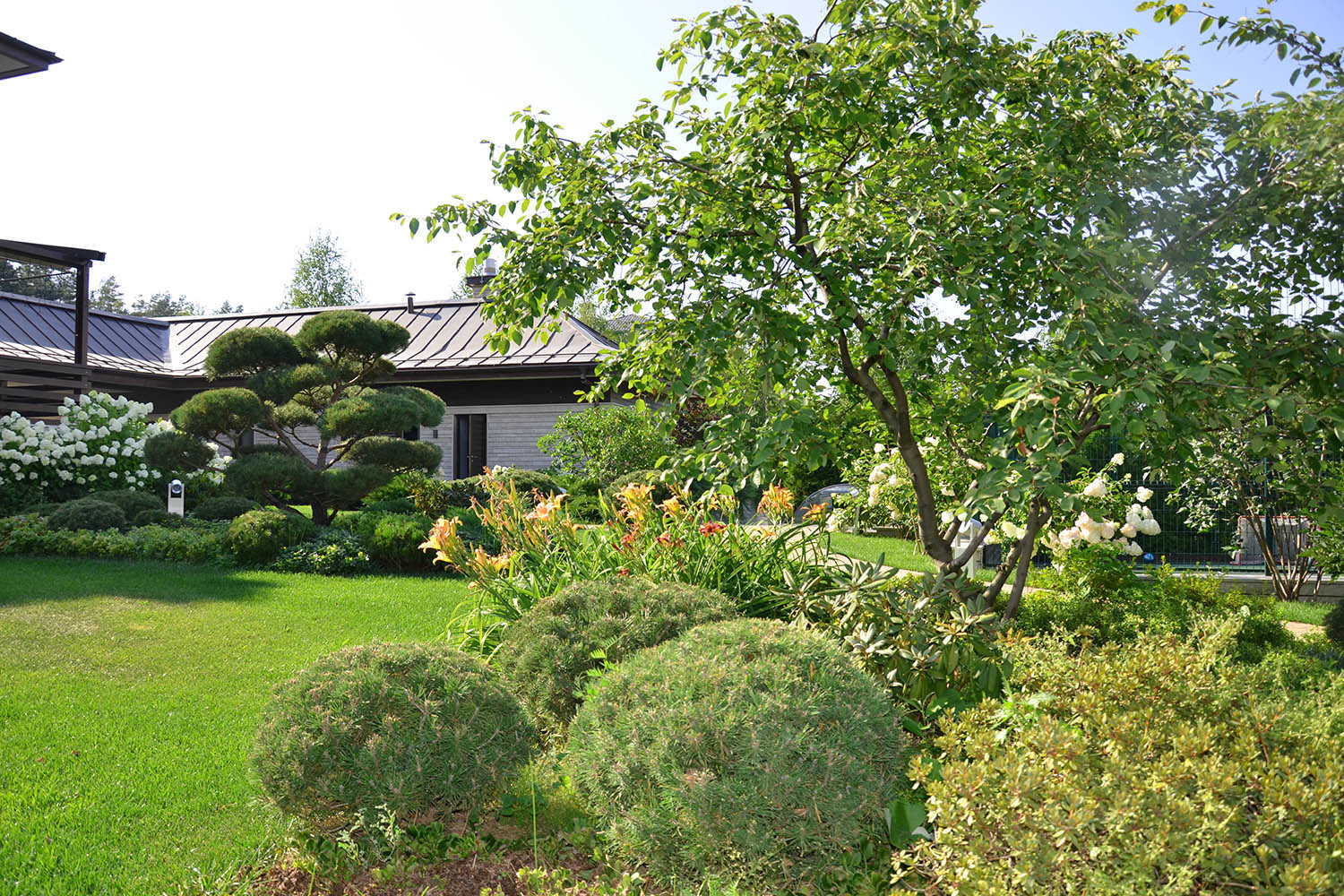 Современный сад в КП "Бенелюкс" вилла 1