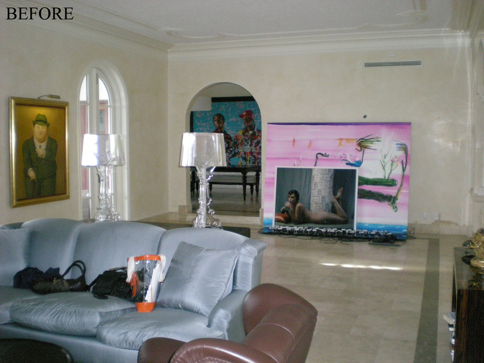 Example of a trendy home design design in Miami