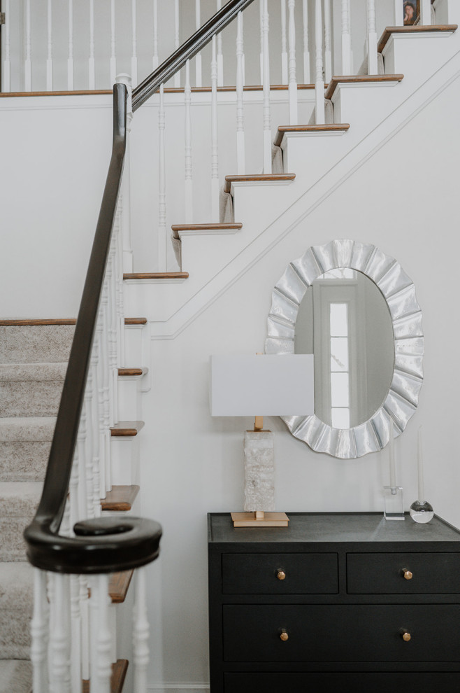 Inspiration for a transitional home design remodel in Cleveland