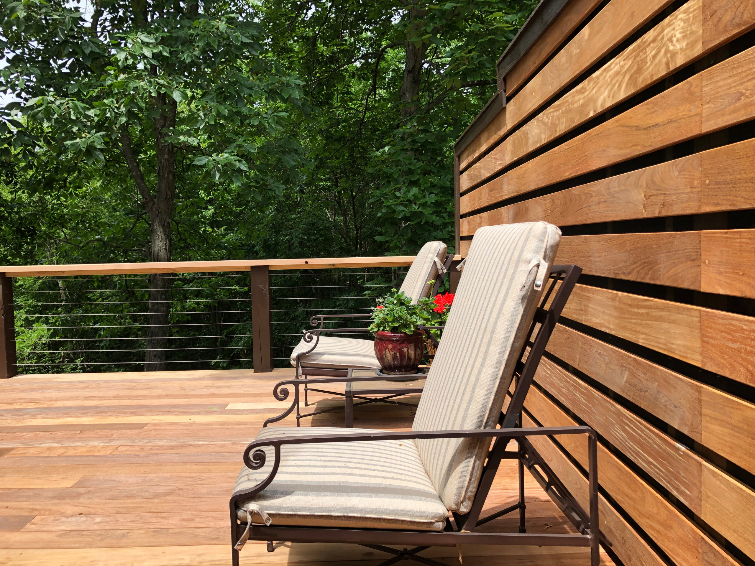 New Siding and Ipe Decks and Metal Railing