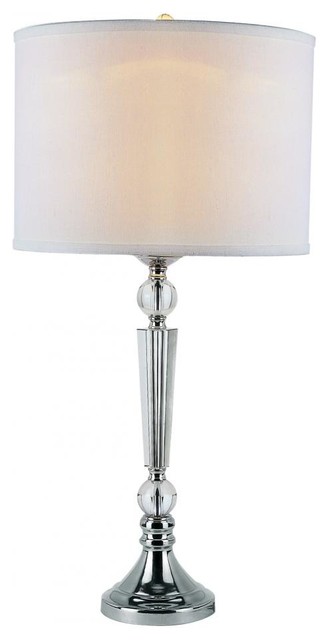 One Light Polished Chrome Table Lamp