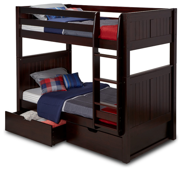 Morningstar Bunk Bed With Drawers Twin Contemporary Beds Morningstar Bunk Bed With Drawers Twin Contemporary Beds By Camaflexi