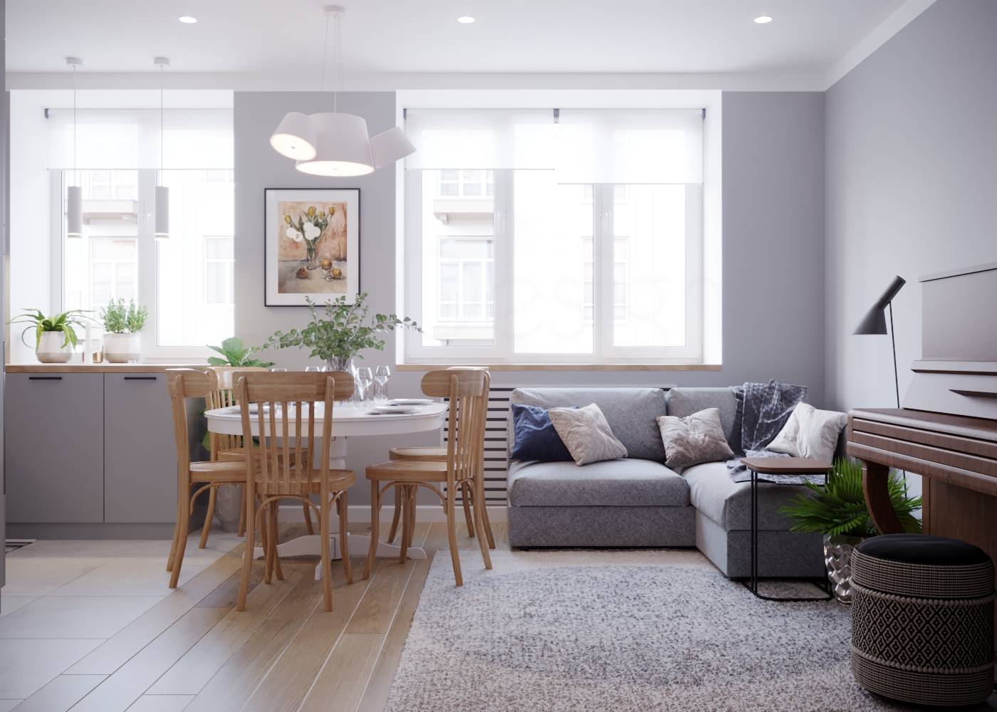 Гостиная. ЖК Каменноостровский