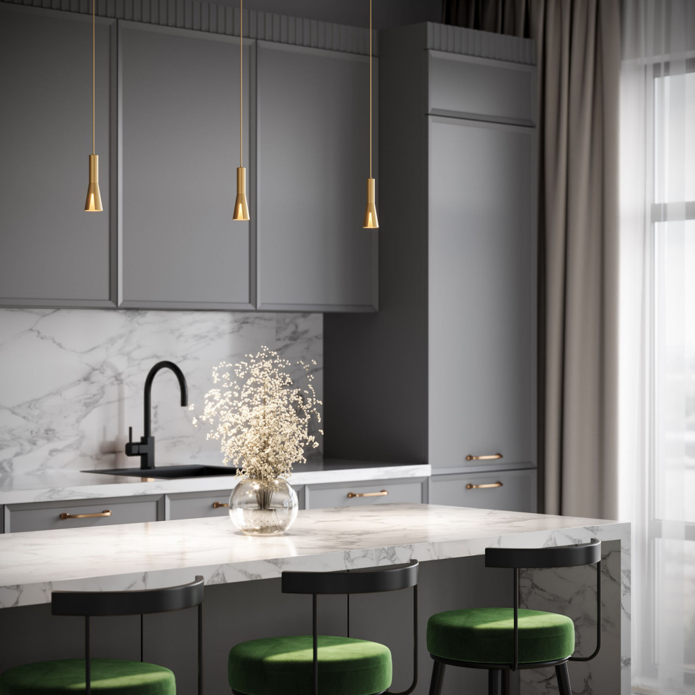 Светильник подвесной светодиодный Pino 5W 4000K золотой