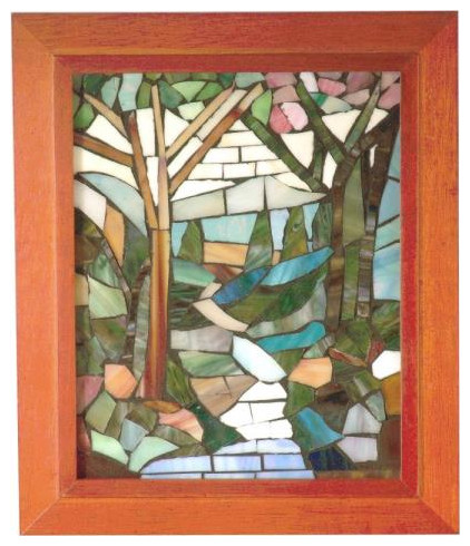 Dale Tiffany M0006SH Waterbrook, 10" Mosaic Art Glass Wall Panel