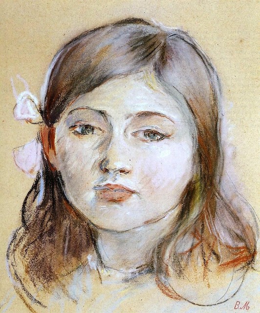 Berthe Morisot Portrait of Julie, 20"x25" Wall Decal Print - Contemporary - Wall Decals - by Art MegaMart