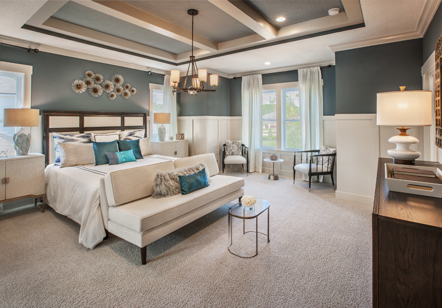 Photo of a transitional bedroom in Jacksonville.