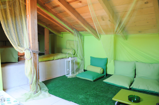 A Tiny Green Home eclectic-living-room