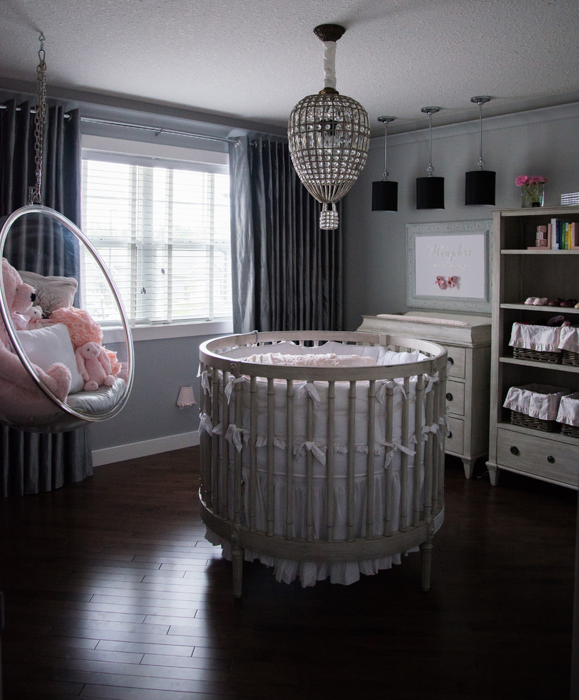 This is an example of a contemporary nursery in Edmonton.