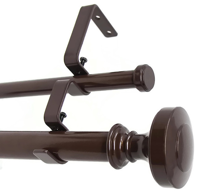 Urbanest Semplice 1" 5/8" Double Drapery Rod Set, 28"48" Traditional