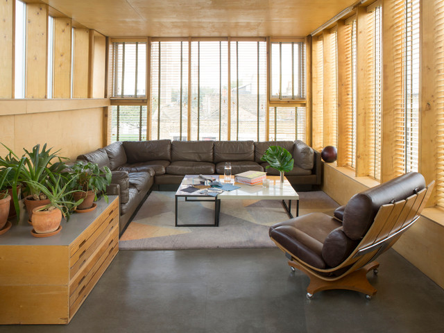 Top Floor Home Office midcentury-living-room