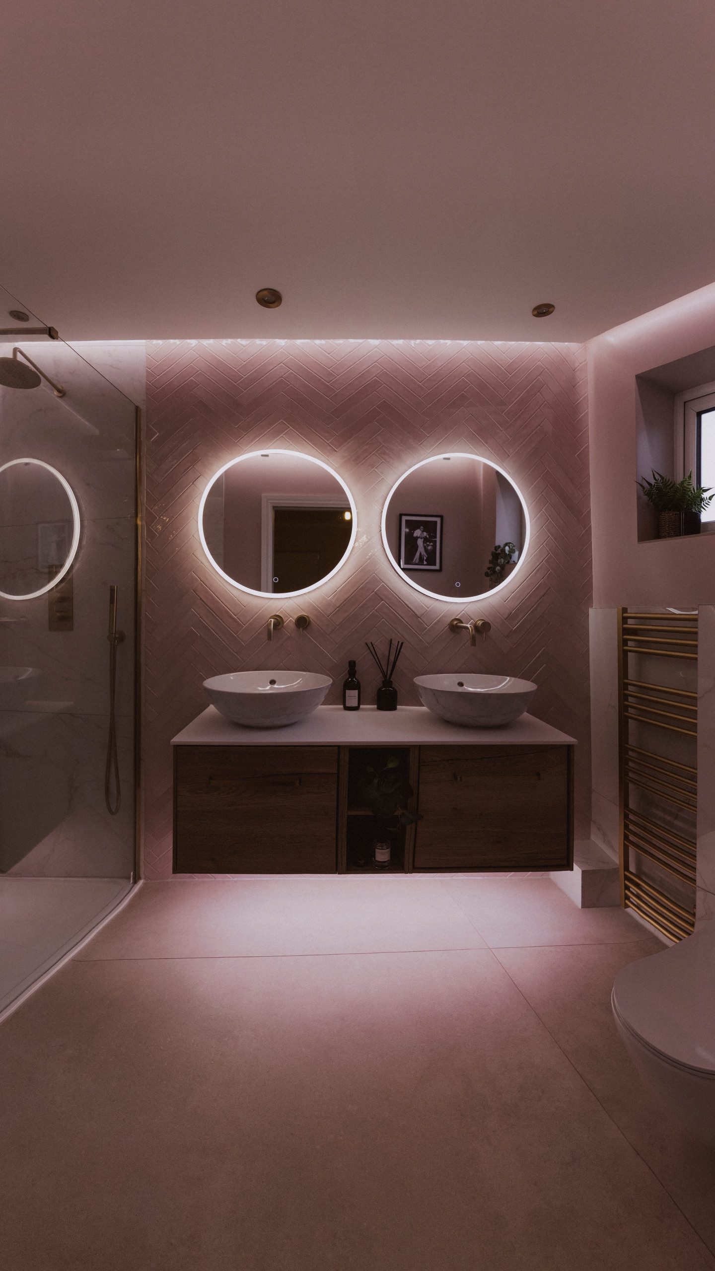 Pink Gold Marble Bathroom