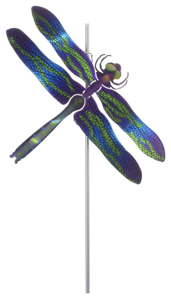 Lawn and Garden Dragonfly Stake Contemporary Garden Statues And