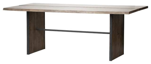 Ledger III Natural Brown Solid Wood w/Live Edge Rectangular Dining ...