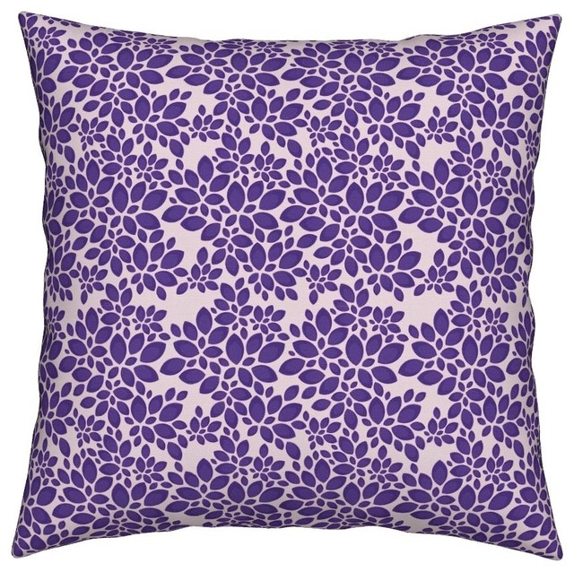 Leaves Nature Bright Colorful Abstract Throw Pillow Contemporary