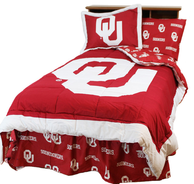 Oklahoma Sooners Reversible Comforter Set Twin Contemporary Oklahoma Sooners Reversible Comforter Set Full