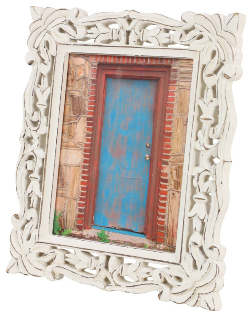 White Mango Wood Natural Photo Frame 10 X8 X1 Farmhouse Picture Frames By Brimfield May Houzz