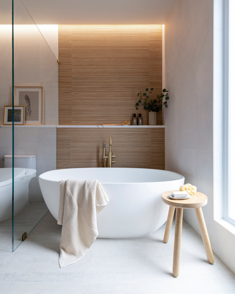 Japandi meets Californian style - Scandinavian - Bathroom - San ...