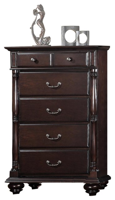 Tomkins Colonial Chest Dark Cherry Traditional Dressers By Amoc