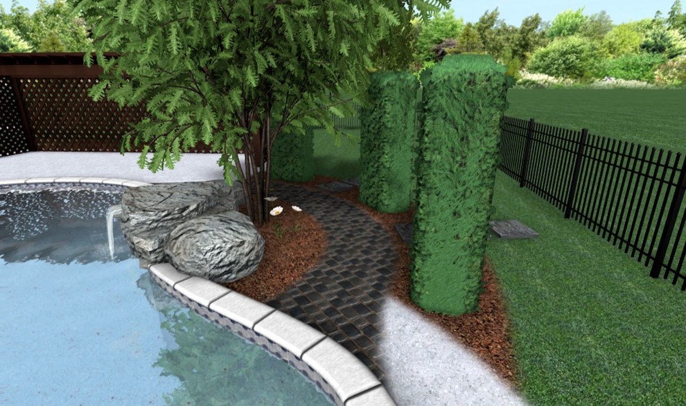 Pool - rustic pool idea