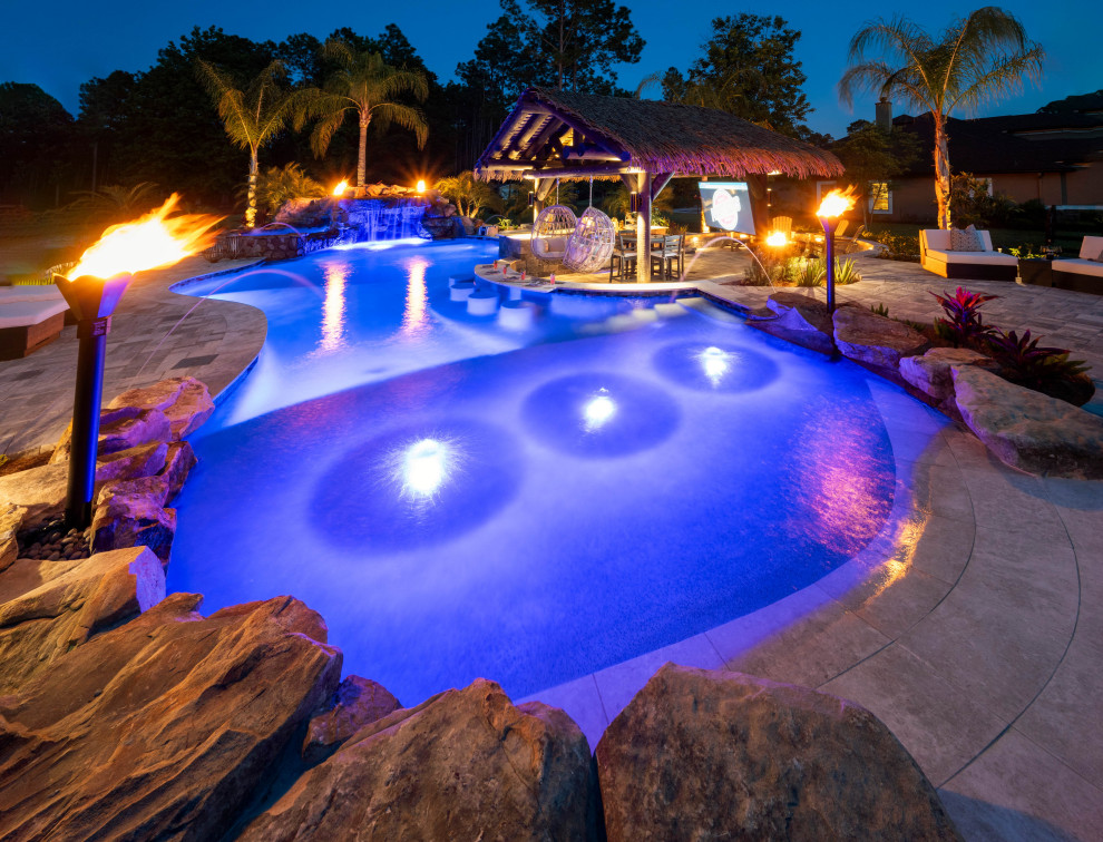 Mountain style pool photo in Jacksonville