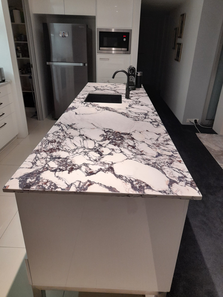 Calacatta Viola Stone Benchtop Installation - Luxury Kitchen Feature ...