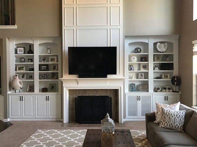 Built In Transitional Family Room Indianapolis By
