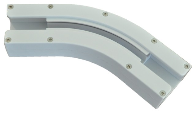 Bay Window 135 Degree Curved Track Contemporary Curtain Rods