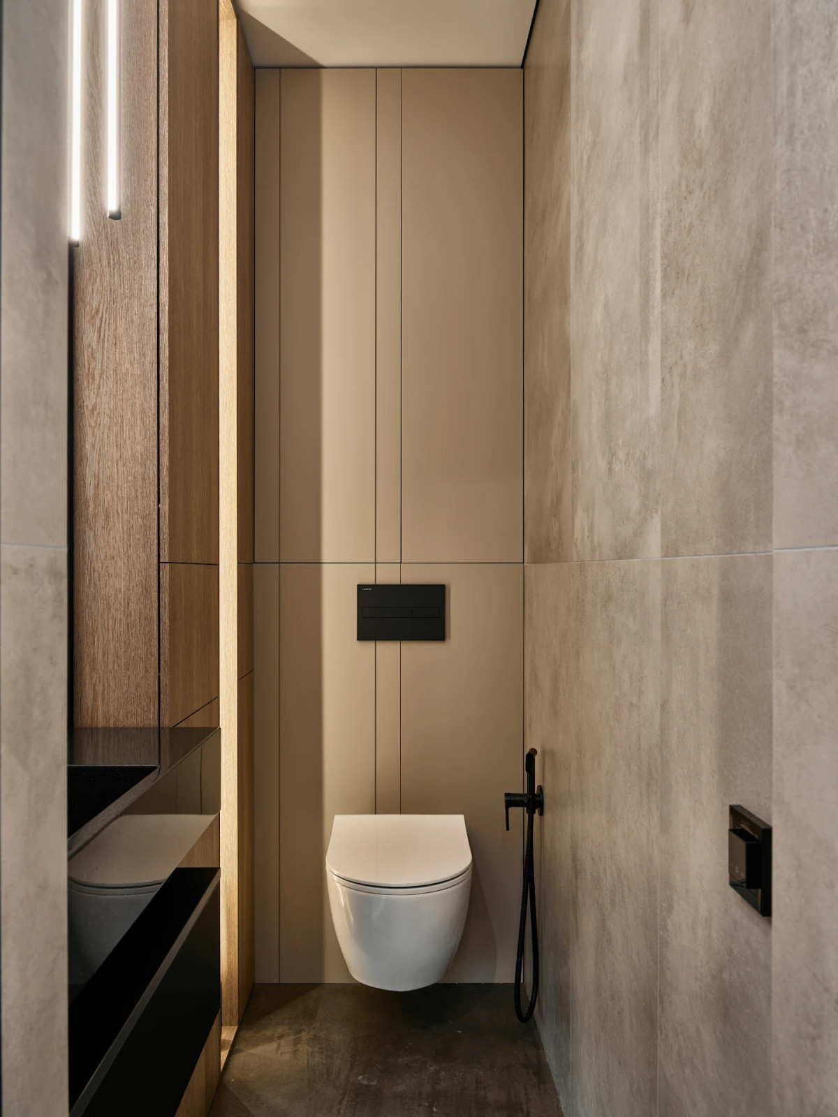 Дизайн проект квартиры 60м2.  Коридор и Ванные